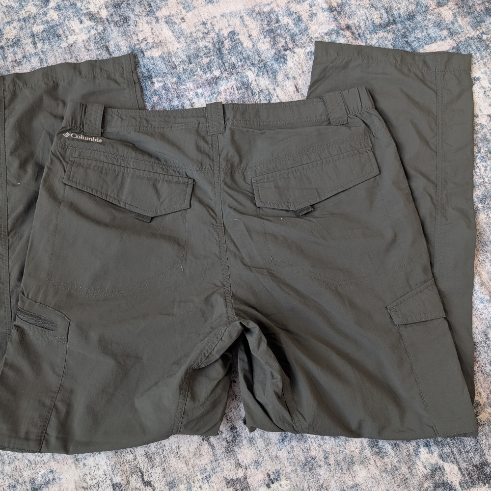 EUC Columbia Men's Silver Ridge Convertible Pants Green Gravel Size 36x30 - Picture 9 of 10